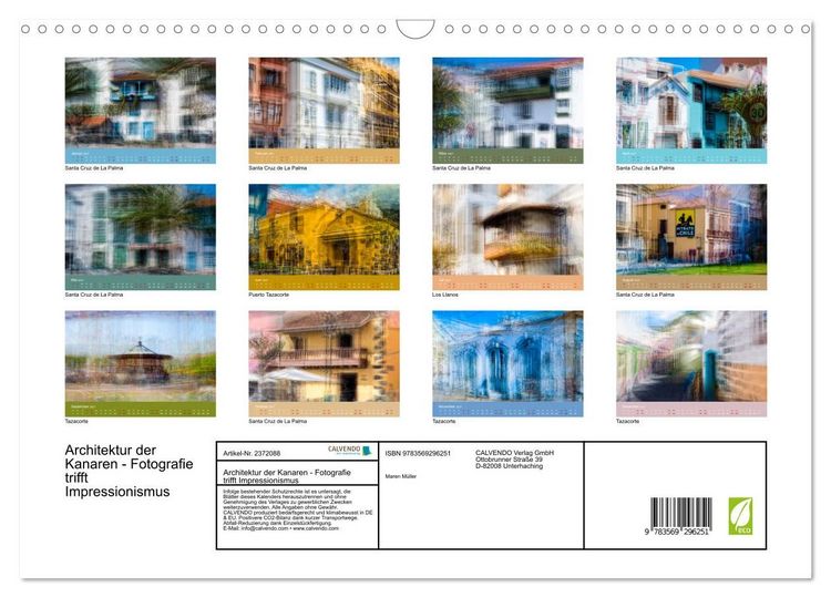 Produktbild: Architektur der Kanaren - Fotografie trifft Impressionismus (Wandkalender 2027 DIN A3 quer), CALVENDO Monatskalender