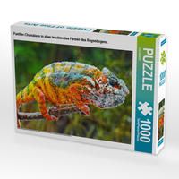 Produktbild: CALVENDO Puzzle Panther-Cham&auml;leon in allen leuchtenden Farben des Regenbogens. | 1000 Teile Lege-Gr&ouml;&szlig;e 64x48cm Foto-Puzzle f&uuml;r gl&uuml;ckliche Stunden