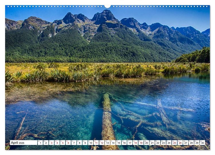 Produktbild: Neuseeland - Die sch&ouml;nsten Orte am anderen Ende der Welt (Wandkalender 2026 DIN A2 quer), CALVENDO Monatskalender