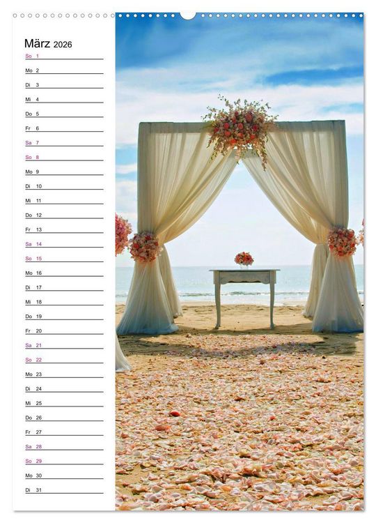 Produktbild: Lust auf Hochzeit - Planer (Wandkalender 2026 DIN A2 hoch), CALVENDO Monatskalender
