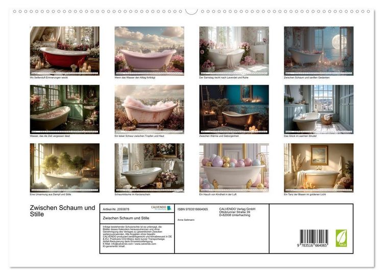 Produktbild: Zwischen Schaum und Stille (hochwertiger Premium Wandkalender 2026 DIN A2 quer), Kunstdruck in Hochglanz