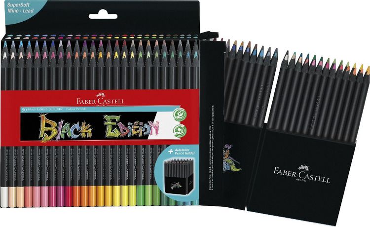 Produktbild: Faber-Castell Buntstifte Black Edition 50er Kartonetui