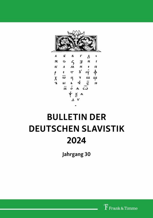 Produktbild: Bulletin der deutschen Slavistik 2024
