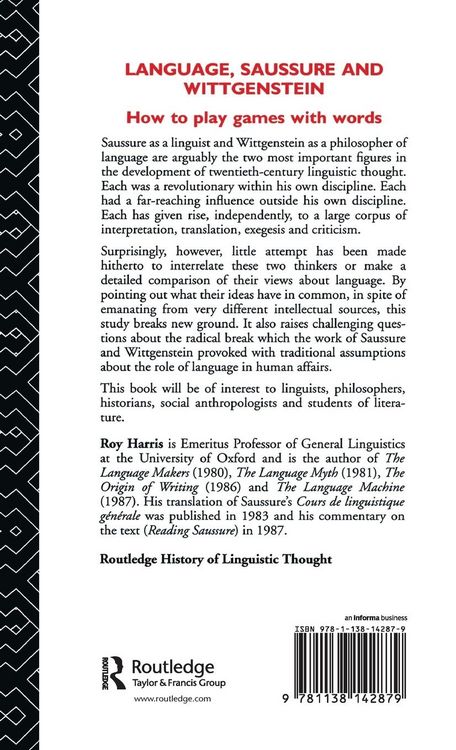 Produktbild: Language, Saussure and Wittgenstein