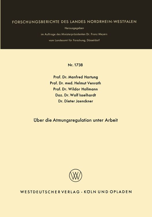 Produktbild: &Uuml;ber die Atmungsregulation unter Arbeit