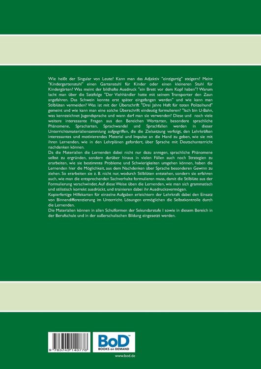 Produktbild: Nachdenken &uuml;ber Sprache mit Gewinn