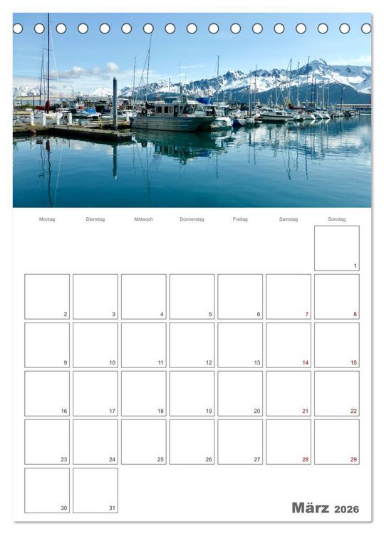 Produktbild: Alaska f&uuml;r alle die genug vom tr&auml;umen haben (Tischkalender 2026 DIN A5 hoch), CALVENDO Monatskalender