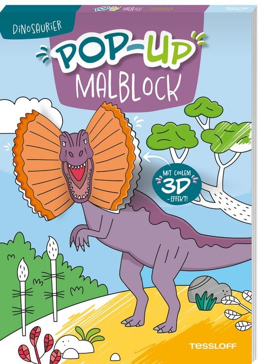 Produktbild: Pop-up Malblock. Dinosaurier