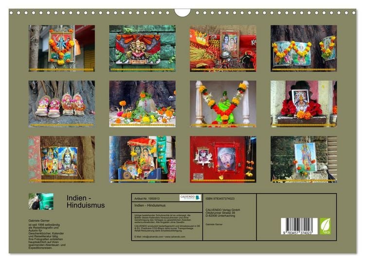 Produktbild: Indien - Hinduismus (Wandkalender 2026 DIN A3 quer), CALVENDO Monatskalender
