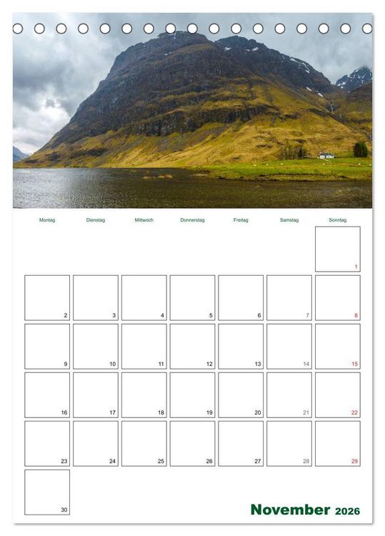 Produktbild: Schottland Entdeckungstour (Tischkalender 2026 DIN A5 hoch), CALVENDO Monatskalender