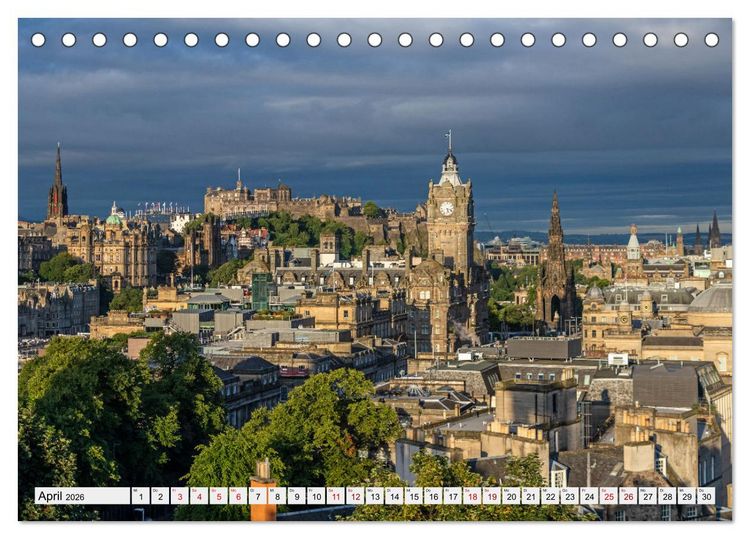 Produktbild: Wundersch&ouml;nes Edinburgh (Tischkalender 2026 DIN A5 quer), CALVENDO Monatskalender