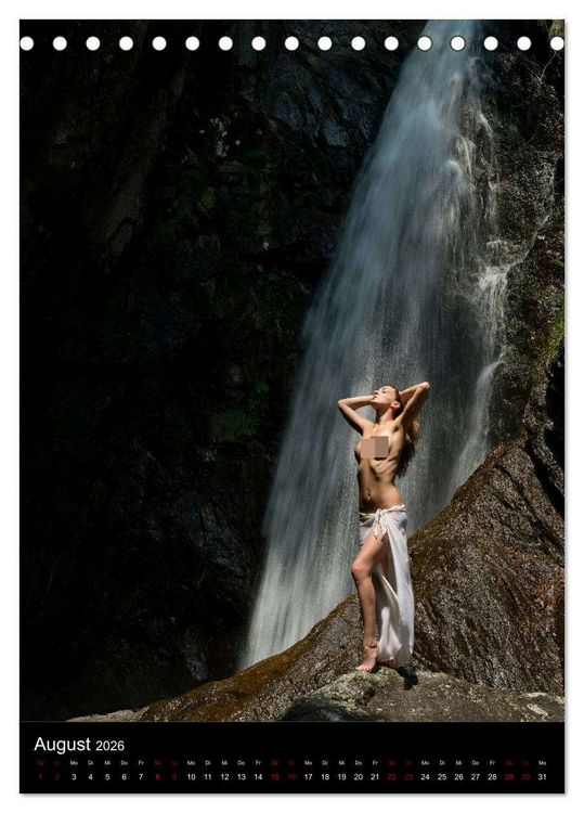 Produktbild: Wasserf&auml;lle im Tessin - Aktaufnahmen an sch&ouml;nen Wasserf&auml;llen in der S&uuml;dschweiz (Tischkalender 2026 DIN A5 hoch), CALVENDO Monatskalender