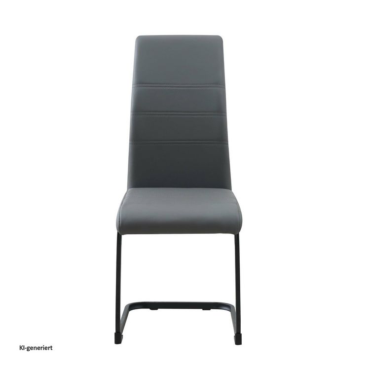 Produktbild: HTI-Living Schwingstuhl 2er Set PU grau SallyP Freischwinger Esszimmerstuhl Kunstleder