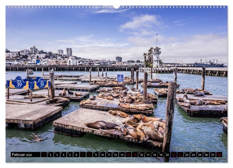 Produktbild: San Francisco Moments (hochwertiger Premium Wandkalender 2026 DIN A2 quer), Kunstdruck in Hochglanz