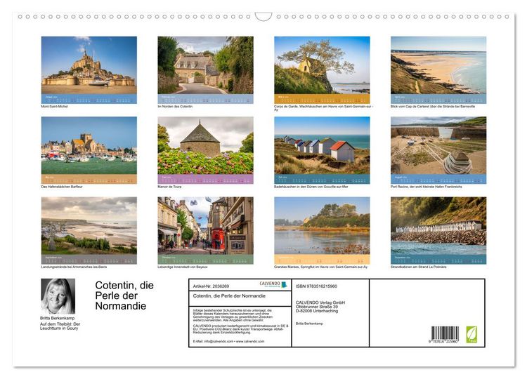 Produktbild: Cotentin, die Perle der Normandie (Wandkalender 2026 DIN A2 quer), CALVENDO Monatskalender