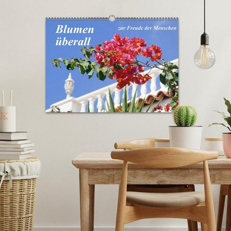 Produktbild: Blumen &uuml;berall, zur Freude Menschen (Wandkalender 2026 DIN A3 quer), CALVENDO Monatskalender
