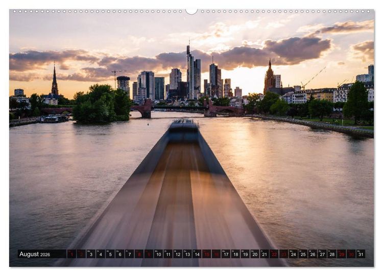 Produktbild: Main Frankfurt (hochwertiger Premium Wandkalender 2026 DIN A2 quer), Kunstdruck in Hochglanz