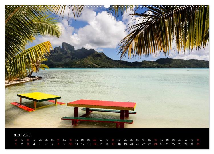 Produktbild: Polyn&eacute;sie fran&ccedil;aise - Magie des &icirc;les (Calendrier mural 2026 DIN A2 vertical) calendrier de bureau