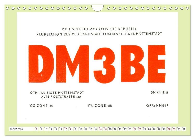 Produktbild: Radio VEB - Amateurfunkstationen Volkseigener Betriebe (Wandkalender 2026 DIN A4 quer), CALVENDO Monatskalender