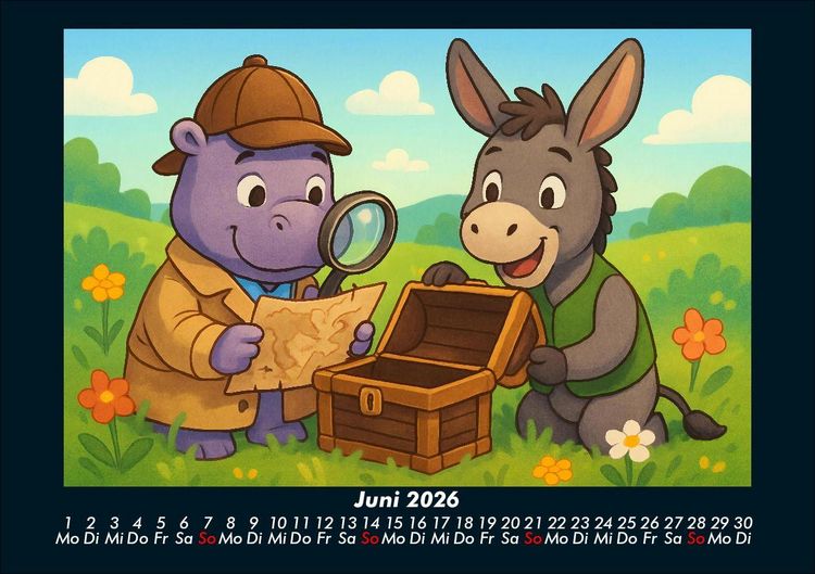 Produktbild: Sashito & Huf - Geheimnisvolle Mission 2026 Fotokalender DIN A5