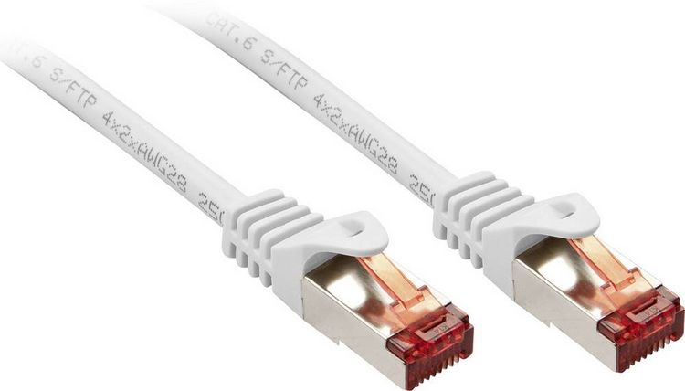 Produktbild: LINDY 47381 RJ45 Patchkabel CAT 6 S/FTP 0.50m Wei&szlig; 1St.