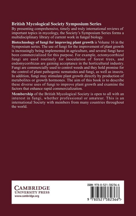 Produktbild: Biotechnology of Fungi for Improving Plant Growth