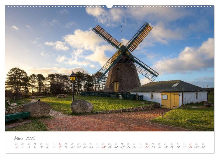 Produktbild: Amrum - Eine farbenfrohe Insellandschaft (hochwertiger Premium Wandkalender 2026 DIN A2 quer), Kunstdruck in Hochglanz