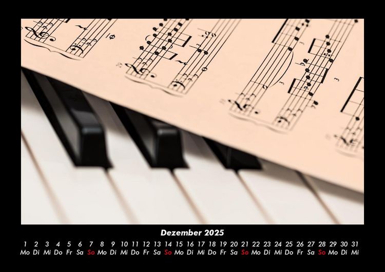 Produktbild: Musik 2025 Fotokalender DIN A3