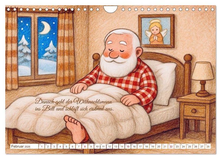 Produktbild: Was macht der Weihnachtsmann? (Wandkalender 2026 DIN A4 quer), CALVENDO Monatskalender