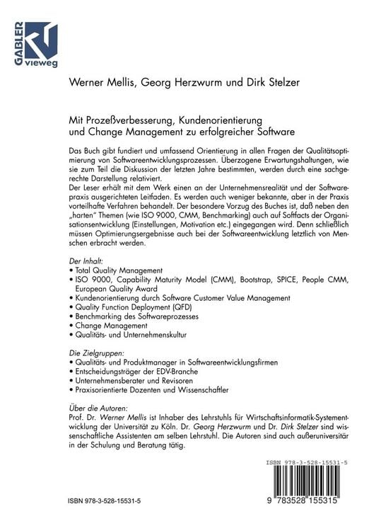 Produktbild: TQM der Softwareentwicklung