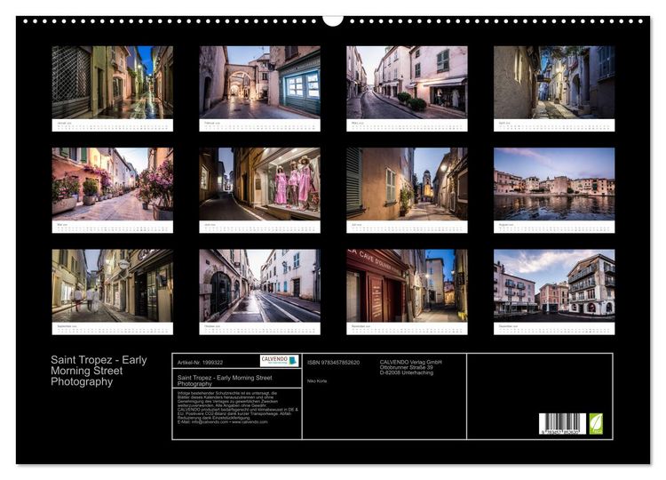 Produktbild: Saint Tropez - Early Morning Street Photography (Wandkalender 2026 DIN A2 quer), CALVENDO Monatskalender