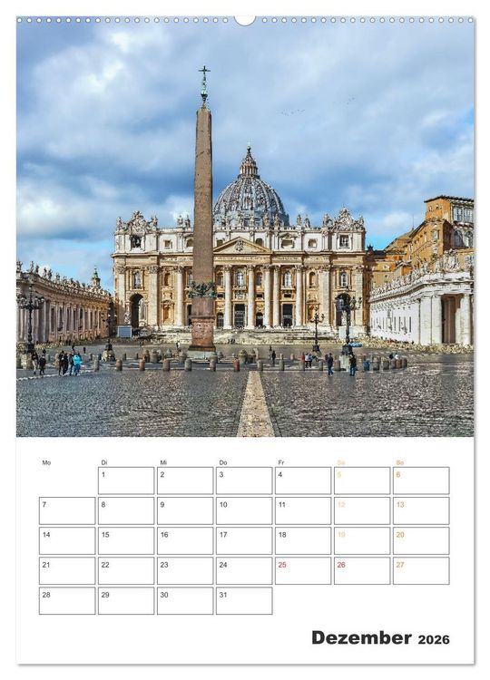 Produktbild: Rom - Kunst, Kultur und Geschichte (Wandkalender 2026 DIN A2 hoch), CALVENDO Monatskalender