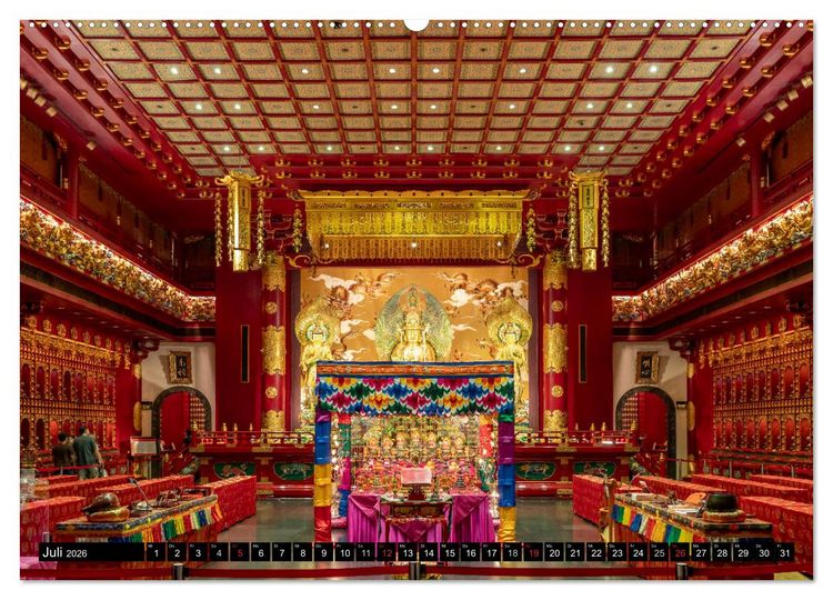 Produktbild: Asien - Singapur (hochwertiger Premium Wandkalender 2026 DIN A2 quer), Kunstdruck in Hochglanz