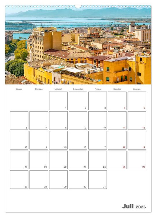 Produktbild: Cagliari - Urlaubsplaner (hochwertiger Premium Wandkalender 2026 DIN A2 hoch), Kunstdruck in Hochglanz