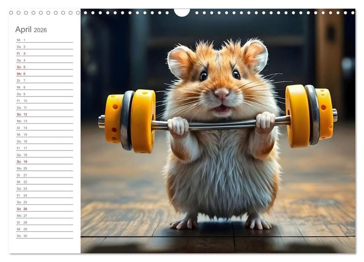 Produktbild: Hamster Olympiade - Der flauschigste Wettkampf des Jahres (Wandkalender 2026 DIN A3 quer), CALVENDO Monatskalender