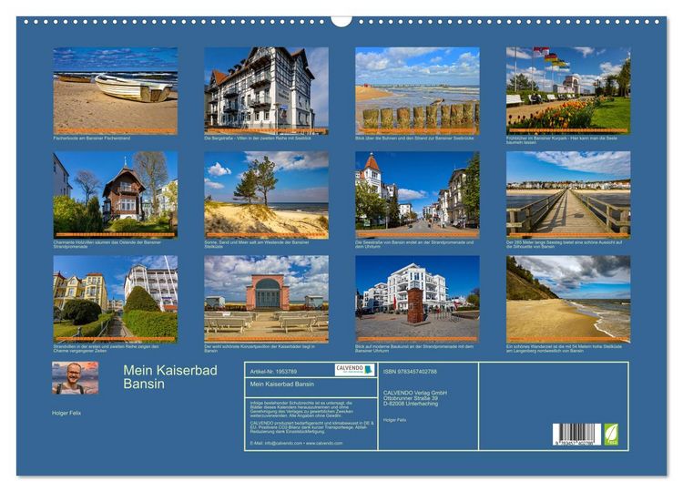 Produktbild: Mein Kaiserbad Bansin (Wandkalender 2026 DIN A2 quer), CALVENDO Monatskalender