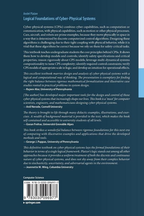 Produktbild: Logical Foundations of Cyber-Physical Systems