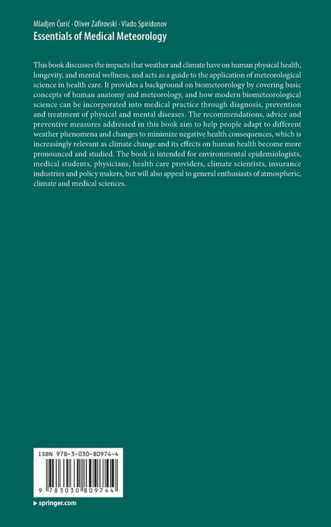 Produktbild: Essentials of Medical Meteorology