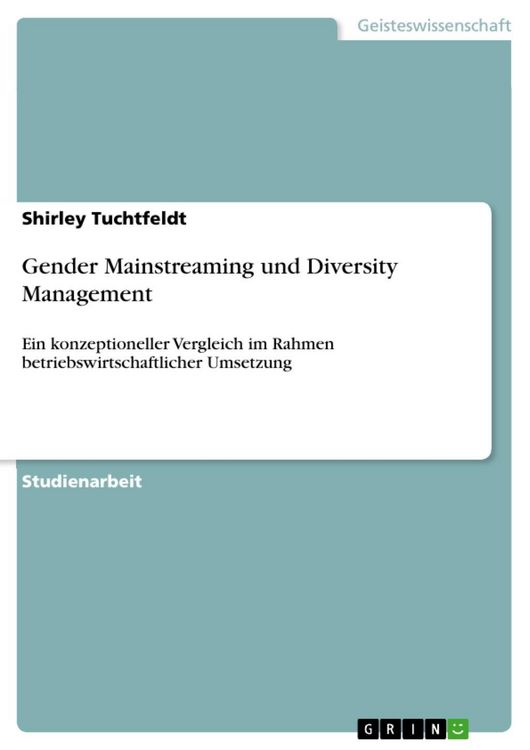 Produktbild: Gender Mainstreaming und Diversity Management
