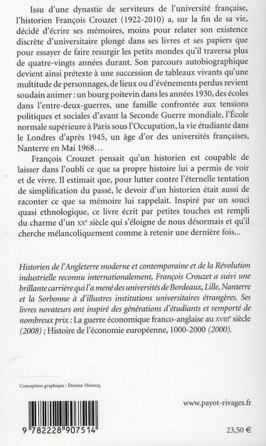 Produktbild: De Memoire D'Historien ; Chronique D'Un Xxe Siecle Disparu