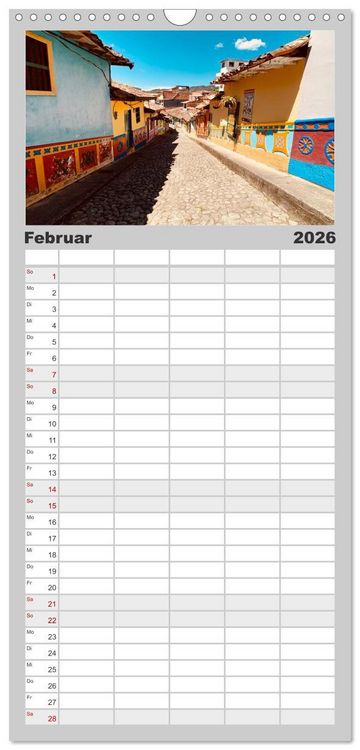 Produktbild: Familienplaner 2026 - Kolumbien - Eine unvergessliche Reise durch das bunte Land. mit 5 Spalten (Wandkalender, 21 x 45 cm) CALVENDO