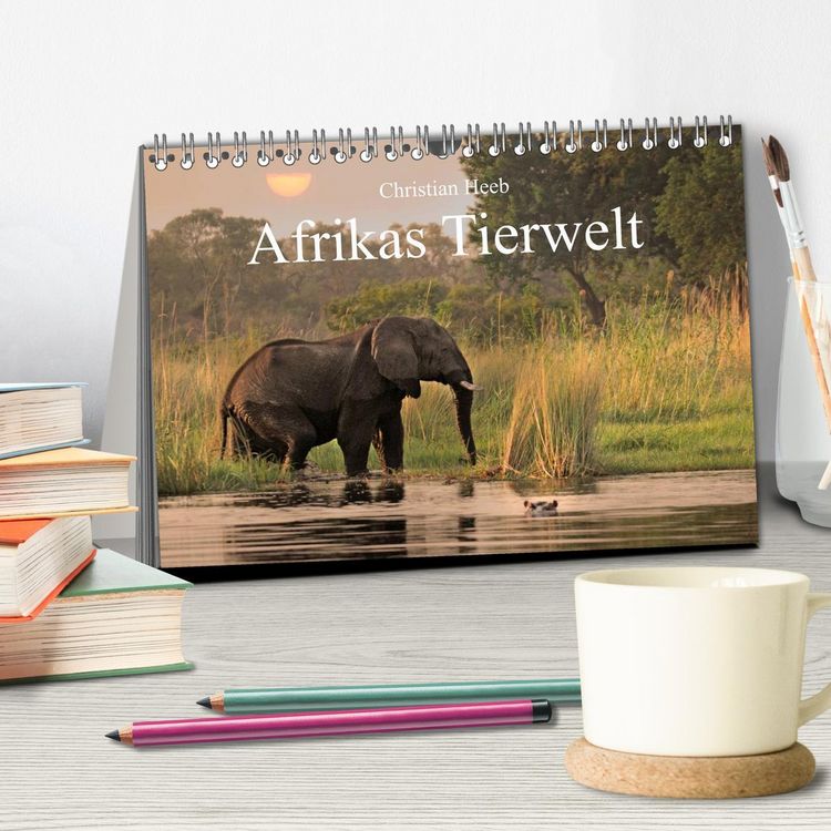 Produktbild: Afrikas Tierwelt Christian Heeb (Tischkalender 2026 DIN A5 quer), CALVENDO Monatskalender