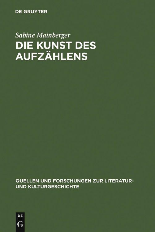 Produktbild: Die Kunst des Aufz&auml;hlens