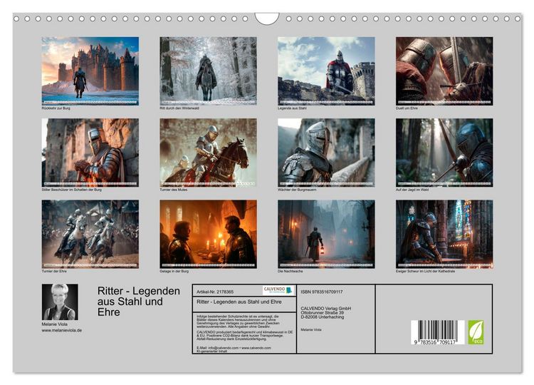 Produktbild: Ritter - Legenden aus Stahl und Ehre (Wandkalender 2026 DIN A3 quer), CALVENDO Monatskalender
