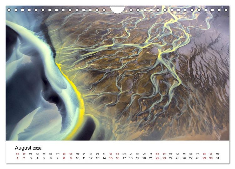 Produktbild: Island Luftaufnahmen (Wandkalender 2026 DIN A4 quer), CALVENDO Monatskalender
