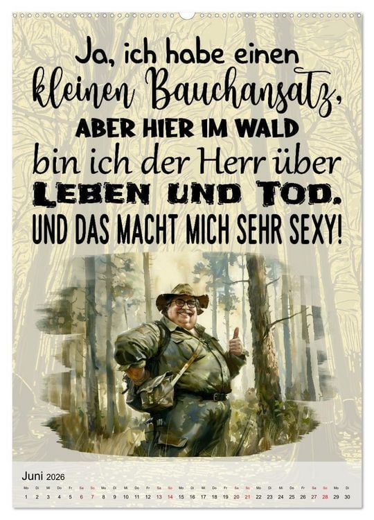Produktbild: J&auml;gerspr&uuml;che (hochwertiger Premium Wandkalender 2026 DIN A2 hoch), Kunstdruck in Hochglanz