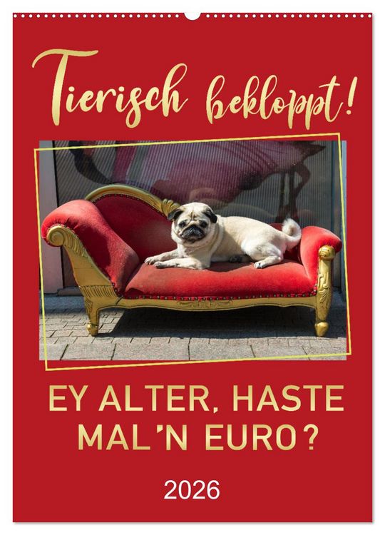 Produktbild: Tierisch bekloppt! (Wandkalender 2026 DIN A2 hoch), CALVENDO Monatskalender
