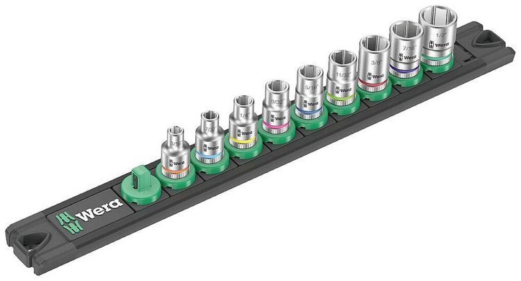 Produktbild: Wera A Imperial Steckschl&uuml;sselsatz z&ouml;llig 1/4\" 9teilig 05005420001