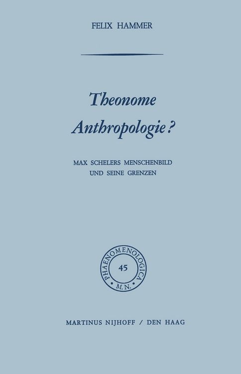 Produktbild: Theonome Anthropologie?