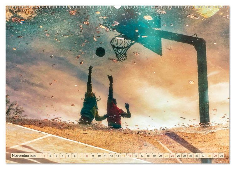 Produktbild: Basketball Liebe (hochwertiger Premium Wandkalender 2026 DIN A2 quer), Kunstdruck in Hochglanz